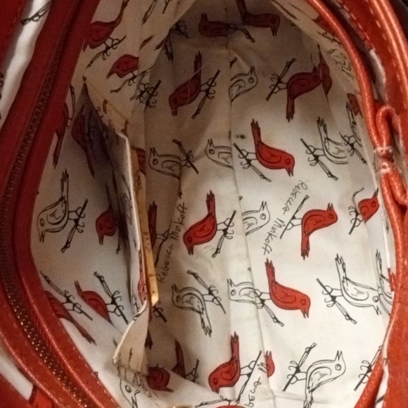 REBECCA MINKOFF Red Orange Conceal and Carry Shoulder Bag Purse. COA!! - Picture 9 of 14